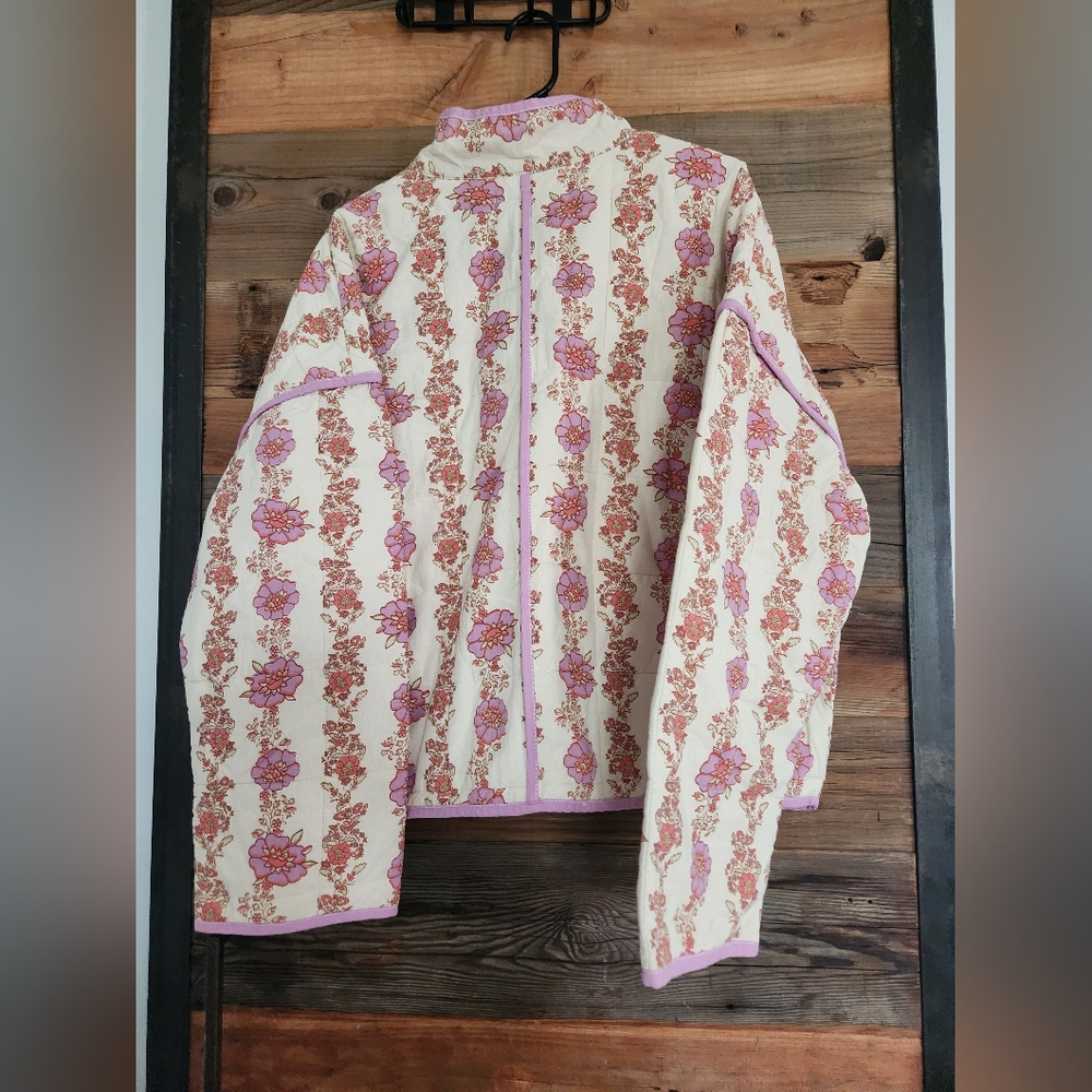 NWT FREE PEOPLE CHLOE QUILTED JACKET SIZE L $198 Retail!! - Picture 5 of 5